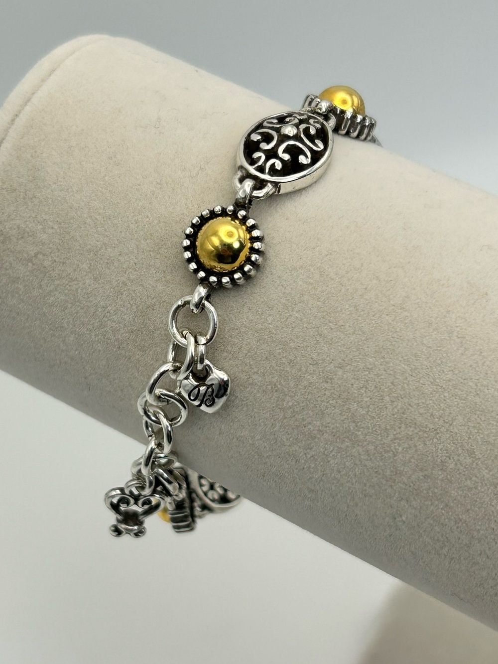 Brighton Intrigue Bracelet Two-tone Silver Plated 8" Mixed Metals - Picture 4 of 13